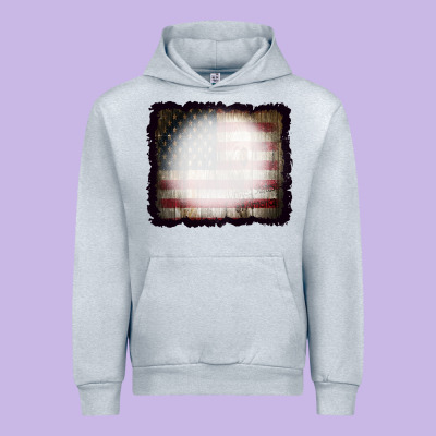 America Wood Flag With Bbeach Effect Urban Hoodie Designed By Cowcowdesign