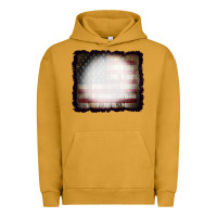 Pigment Peanut Butter America Wood Flag with bBeach Effect Urban Hoodie - CowCowDesign