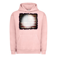 Pigment Salmon America Wood Flag with bBeach Effect Urban Hoodie - CowCowDesign