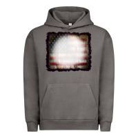 Pigment Tornado America Wood Flag with bBeach Effect Urban Hoodie - CowCowDesign