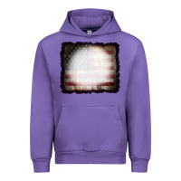 Tulip America Wood Flag with bBeach Effect Urban Hoodie - CowCowDesign