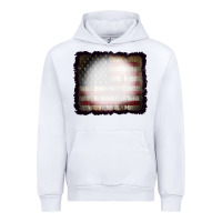 White America Wood Flag with bBeach Effect Urban Hoodie - CowCowDesign
