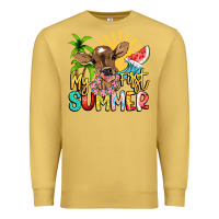 Antique Gold My first summer baby cow Premium Sweatshirt - NancyCooperArtShop