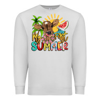 Dove Grey My first summer baby cow Premium Sweatshirt - NancyCooperArtShop