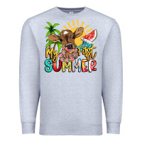 Heather Grey My first summer baby cow Premium Sweatshirt - NancyCooperArtShop
