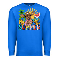 True Royal My first summer baby cow Premium Sweatshirt - NancyCooperArtShop