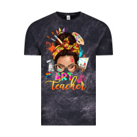 Cloud Black art teacher messy bun Vintage Tee - NancyCooperArtShop