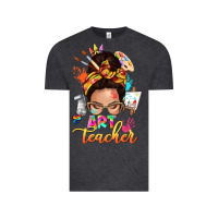 Vintage Black art teacher messy bun Vintage Tee - NancyCooperArtShop