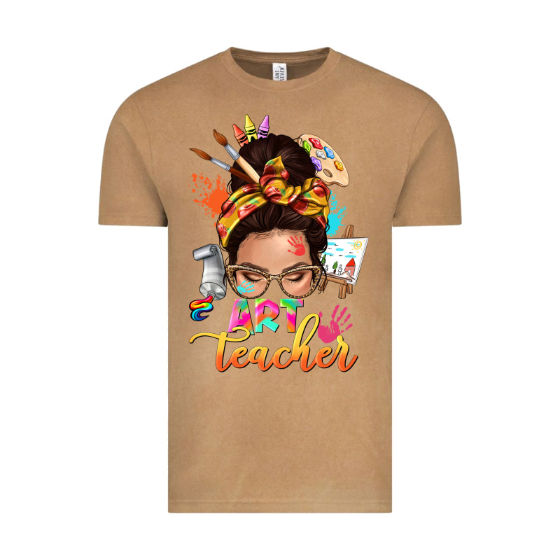 Art Teacher Messy Bun Vintage Tee by NancyCooperArtShop | Teevron