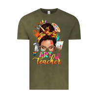 Vintage Olive art teacher messy bun Vintage Tee - NancyCooperArtShop