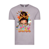 Vintage Zinc art teacher messy bun Vintage Tee - NancyCooperArtShop