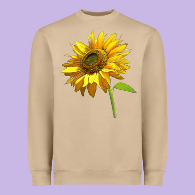 Sunflower Heavyweight Sweatshirt Designed By Lillyallendesigns