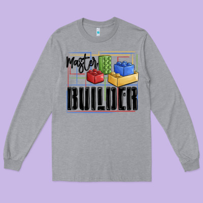 Master Builder Long Sleeve Tee Designed By Maliassmallbusiness