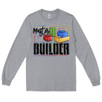 Heather Grey master builder Long Sleeve Tee - MaliasSmallBusiness