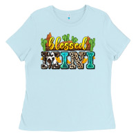 Baby Blue blessed mini Ladies Tee - Zillion Design Studio
