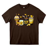 Chocolate Brown ice hockey coffee cups Heavy Core Tee - Zillion Design Studio