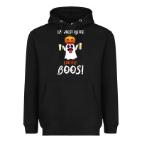 Black I'm Just Here For The Boos Heavyweight Hoodie - Bettercallsaul