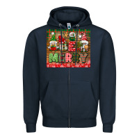 Navy be merry tumbler Zipper Hoodie - BundleAndBundleShop