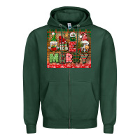 Sports Green be merry tumbler Zipper Hoodie - BundleAndBundleShop