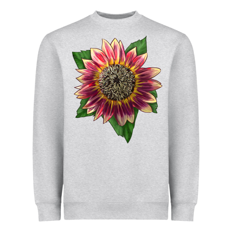 Crimson Blaze Sunflower Heavyweight Sweatshirt by LillyAllenDesigns | Teevron