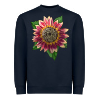 Navy crimson blaze sunflower Heavyweight Sweatshirt - LillyAllenDesigns