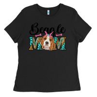 Black western beagle mom Ladies Tee - RanaPortraitStore