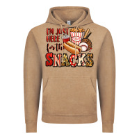 Vintage Coffee i'm just here for the snacks baseball Vintage Hoodie - Jasminsmagicworld