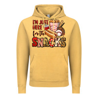 Vintage Mustard i'm just here for the snacks baseball Vintage Hoodie - Jasminsmagicworld