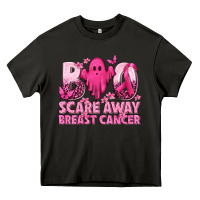 Asphalt Boo Scare Away Breast Cancer Heavy Core Tee - texasbilliewilder