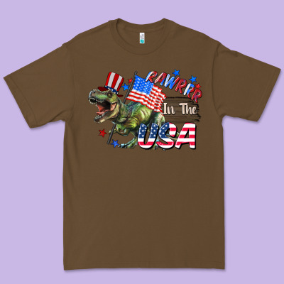 Rawrrr In The Usa 4th Of July Premium Tee Designed By Cowgirlartshop