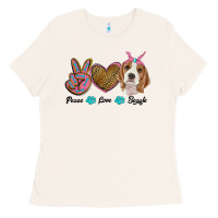 Bone peace love beagle Ladies Tee - RanaPortraitStore