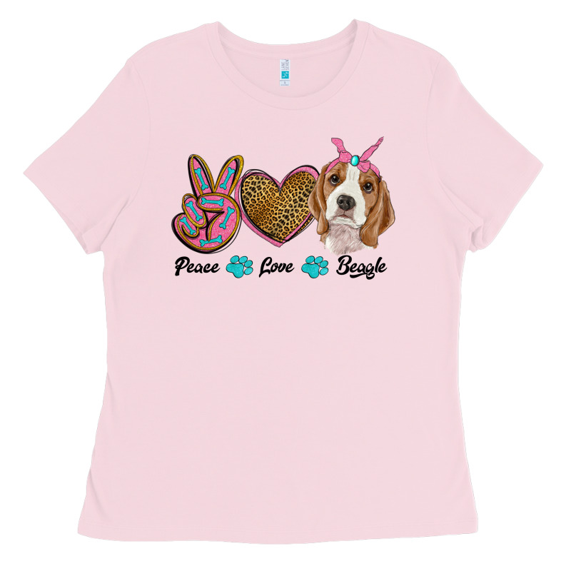 Peace Love Beagle Ladies Tee by RanaPortraitStore | Teevron