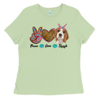 Matcha peace love beagle Ladies Tee - RanaPortraitStore