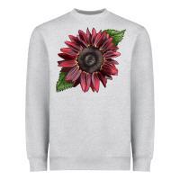 Heather Grey chocolate sunflower Heavyweight Sweatshirt - LillyAllenDesigns