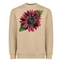 Mushroom chocolate sunflower Heavyweight Sweatshirt - LillyAllenDesigns