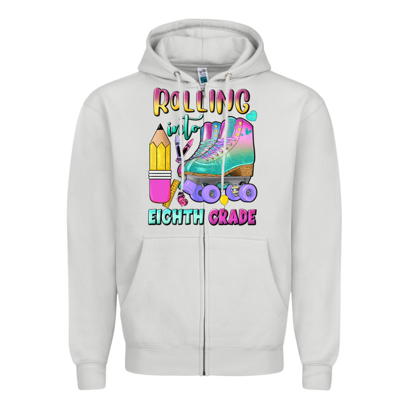 Rolling Into Eighth Grade Zipper Hoodie by BundleAndBundleShop | Teevron