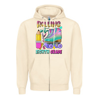 Sandshell rolling into eighth grade Zipper Hoodie - BundleAndBundleShop