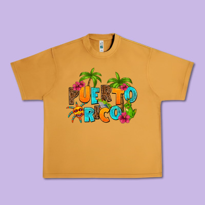 Puerto Rico Urban Heavy Tee Designed By Adodesignshop