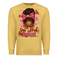 Antique Gold one loved nurse afro messy bun Premium Sweatshirt - texasbilliewilder