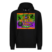 Black Bad witch vibes Premium Hoodie - NancyCooperArtShop