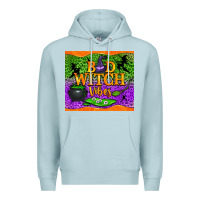 Blue Mist Bad witch vibes Premium Hoodie - NancyCooperArtShop