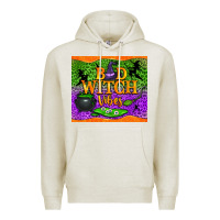 Oatmeal Heather Bad witch vibes Premium Hoodie - NancyCooperArtShop