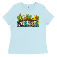 Baby Blue blessed mama Ladies Tee - Zillion Design Studio