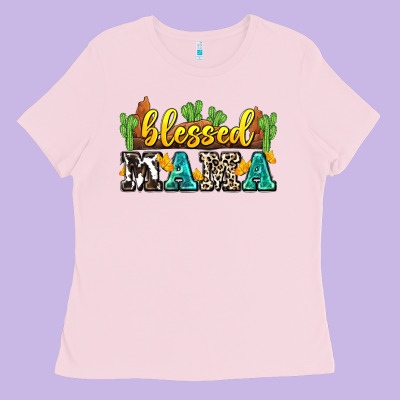 Blessed Mama Ladies Tee Designed By Zillion Design Studio
