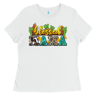 White blessed mama Ladies Tee - Zillion Design Studio