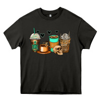Asphalt skeleton coffee cups Heavy Core Tee - Zillion Design Studio