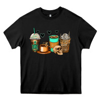 Black skeleton coffee cups Heavy Core Tee - Zillion Design Studio