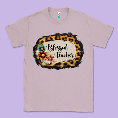 Blessed Teacher Classic Tee Designed By Jasminsmagicworld