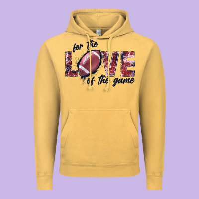 Football Love Of The Game Vintage Hoodie Designed By Jahusdesignshop