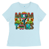 Baby Blue mom of twins Ladies Tee - Zillion Design Studio